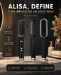 Cepillo Alisador Iónico con Cable — Cerámica/Turmalina, Temperatura Ajustable
